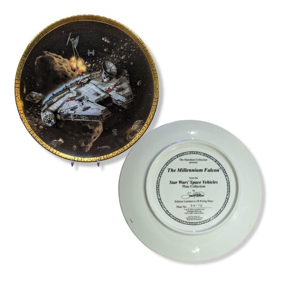1994 Star Wars Space Vehicles The Millennium Falcon Collector Plate - Picture 1 of 4